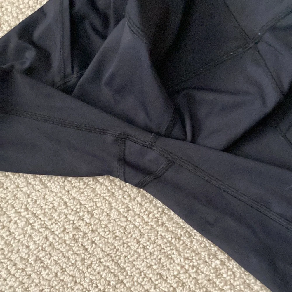 Lululemon Fast and Free High Rise Tight 25” 2017 Black Size 6 Nulux Pockets EUC